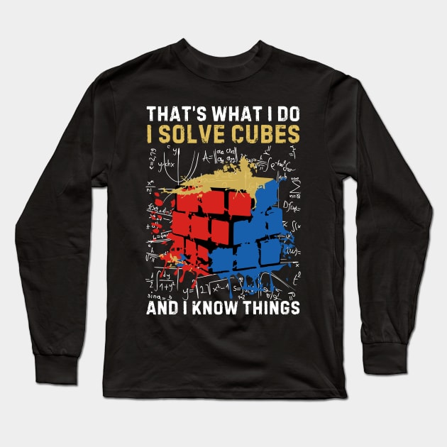 Rubiks Cube Solving Long Sleeve T-Shirt by Teewyld